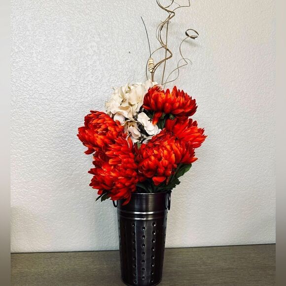 Fall Autumn Floral Centerpiece Arrangement - Picture 1 of 6